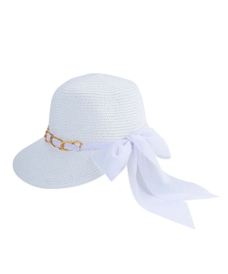 Hepburn Fashion Sun Hat HA320138 WHITE